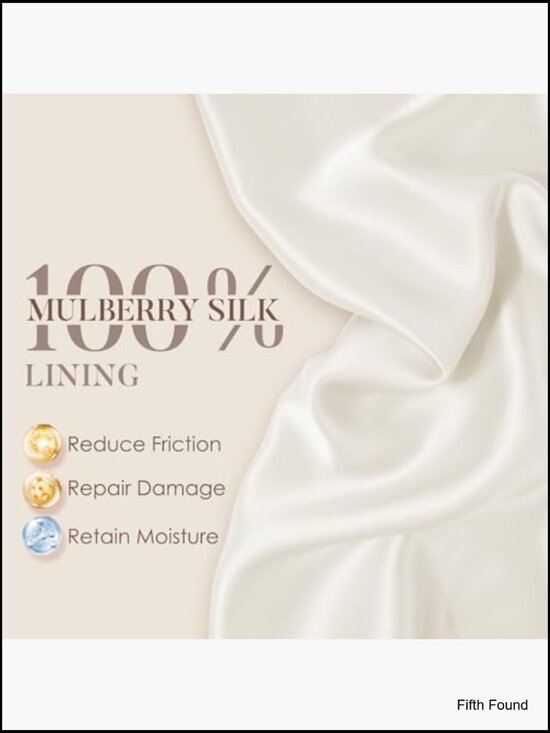 Mulberry Silk Sleep Cap Adjustable Strap Hair Protection Bonnet main image 6